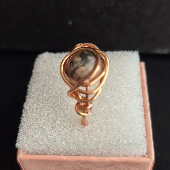 Elegant Copper Wire Wrapped Ring - Picture 8 of 9